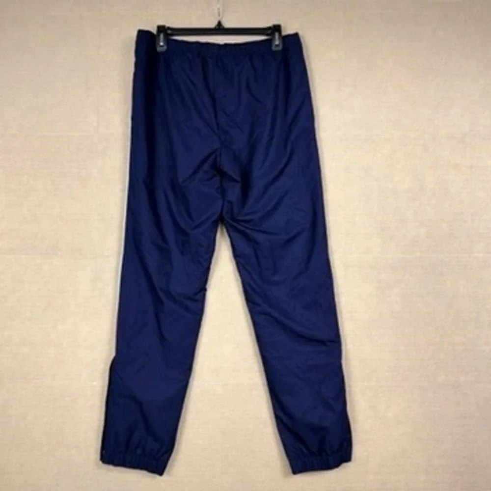 Lacoste Sport Navy Blue Track Pants White Piping Zip Ankle Joggers US M FR 4